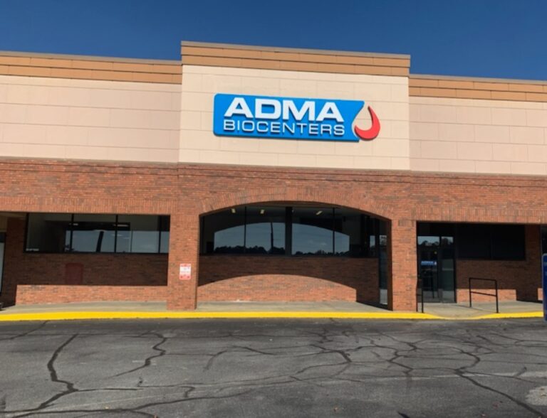 Plasma Donation at ADMA BioCenters Dallas, GA