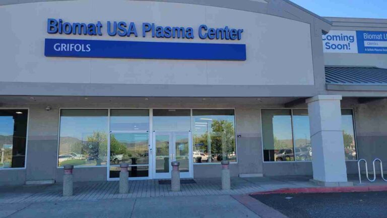 Plasma Donation at Grifols Biomat USA Carson City, NV