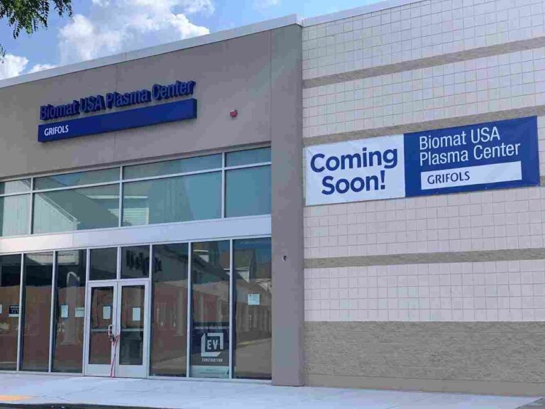 Plasma Donation at Grifols Biomat USA Cranston, RI