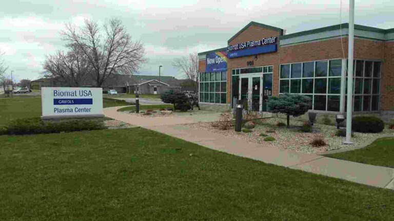 Plasma Donation at Grifols Biomat USA Menasha, WI