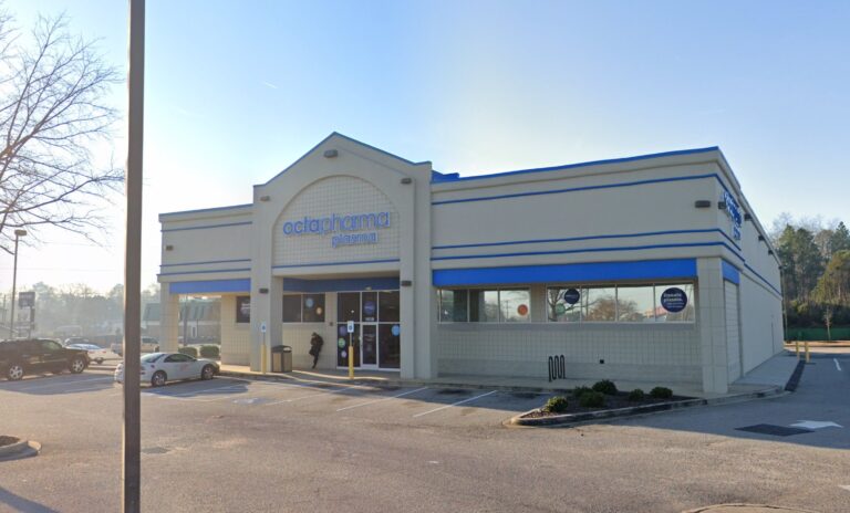 Plasma Donation at Octapharma Plasma West Columbia, SC